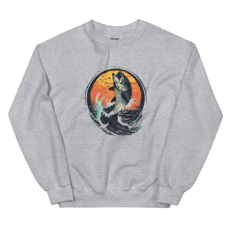 Sunset Bass Splash Unisex Sweatshirt - Image 3