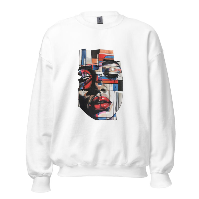 Abstract Face Art Unisex Sweatshirt - Image 5