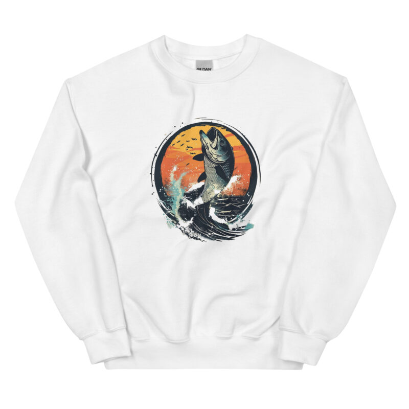 Sunset Bass Splash Unisex Sweatshirt - Image 6