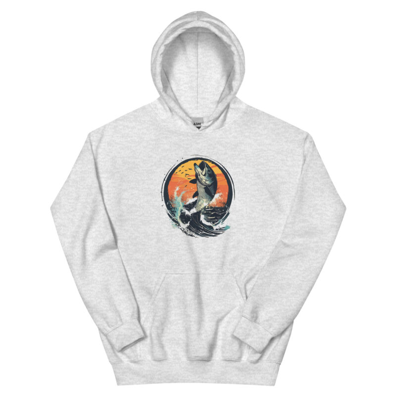 Sunset Bass Splash Unisex Hoodie - Image 7