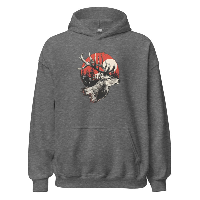 Majestic Deer Sunset Unisex Hoodie - Image 5