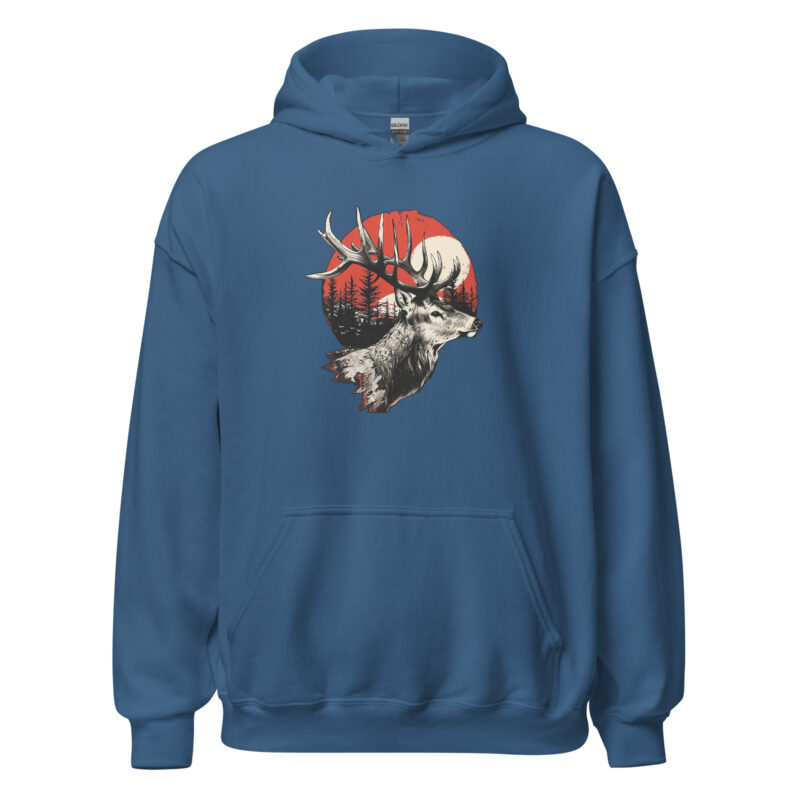 Majestic Deer Sunset Unisex Hoodie - Image 4