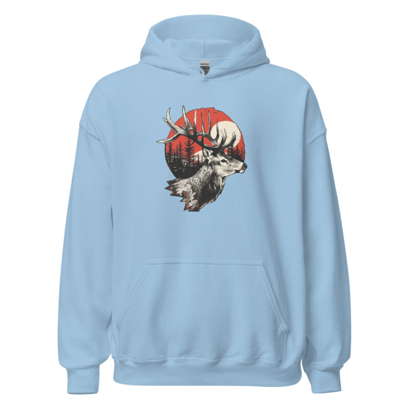 Majestic Deer Sunset Unisex Hoodie - Image 7