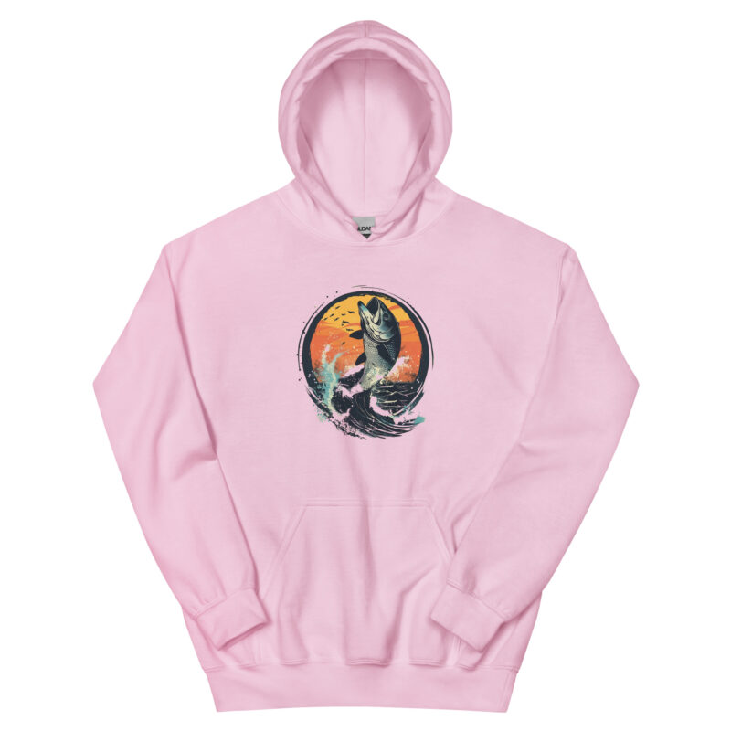 Sunset Bass Splash Unisex Hoodie - Image 6