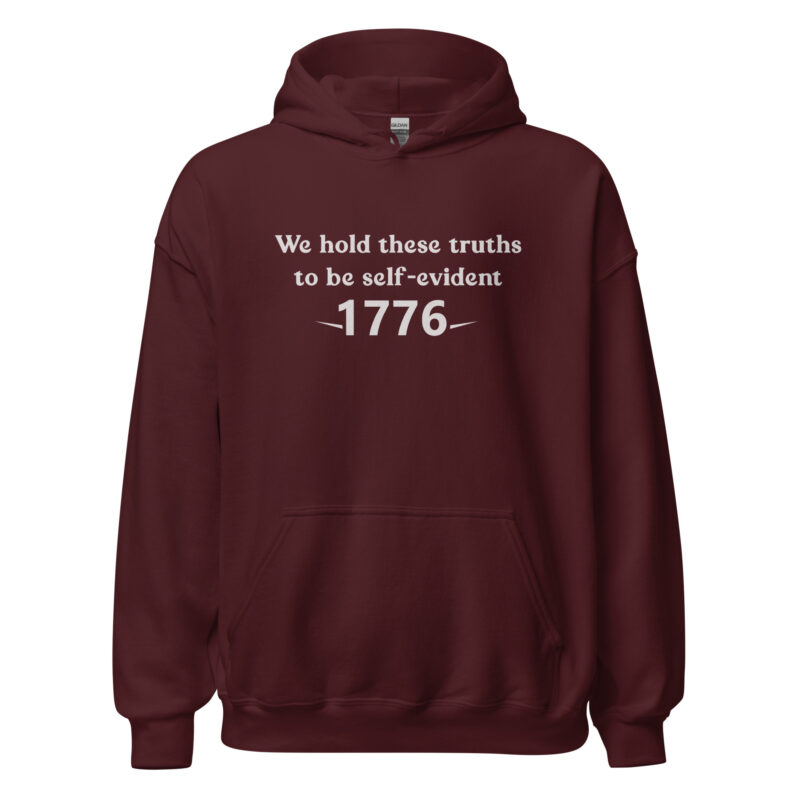 1776 Declaration Quote Unisex Hoodie - Image 4