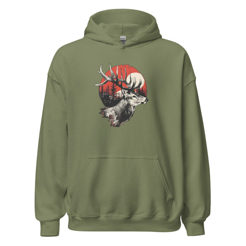 Majestic Deer Sunset Unisex Hoodie