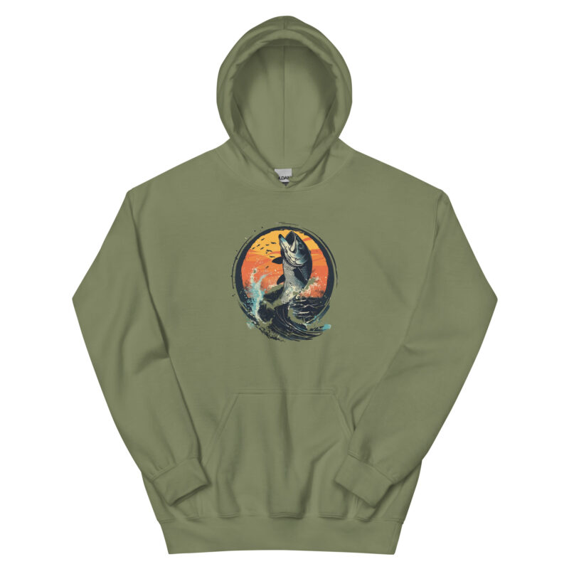 Sunset Bass Splash Unisex Hoodie - Image 2