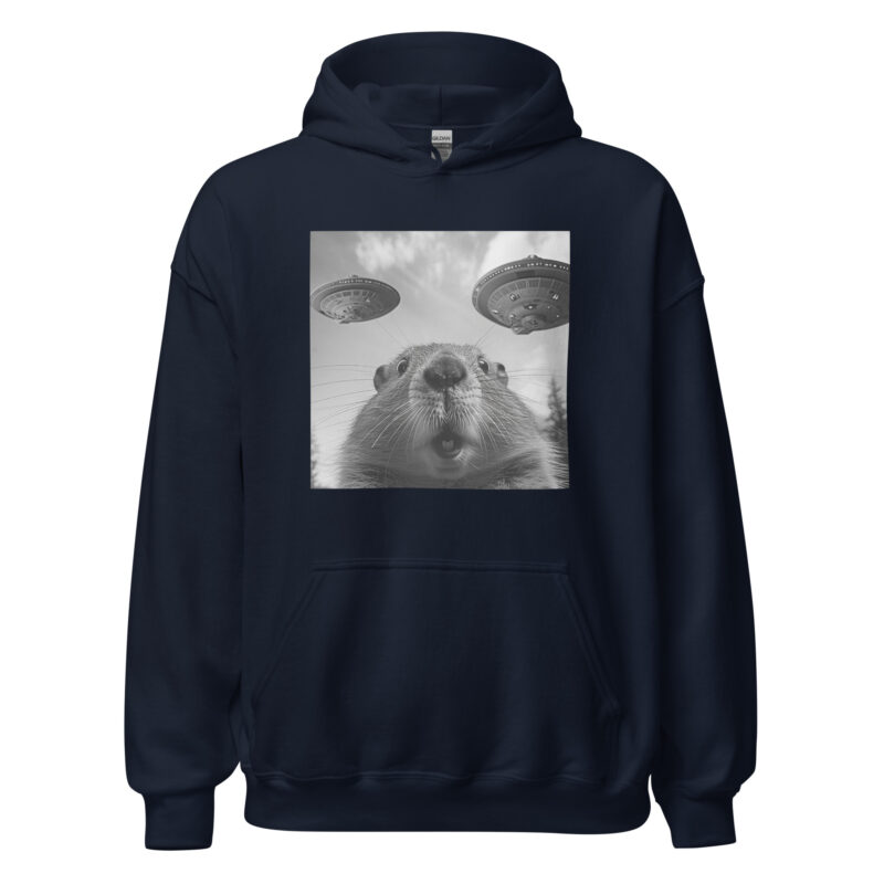 UFO Encounter Squirrel Unisex Hoodie - Image 3