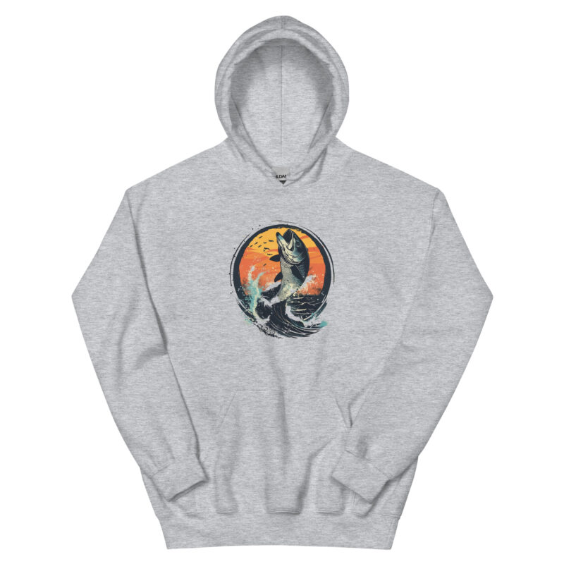 Sunset Bass Splash Unisex Hoodie - Image 3