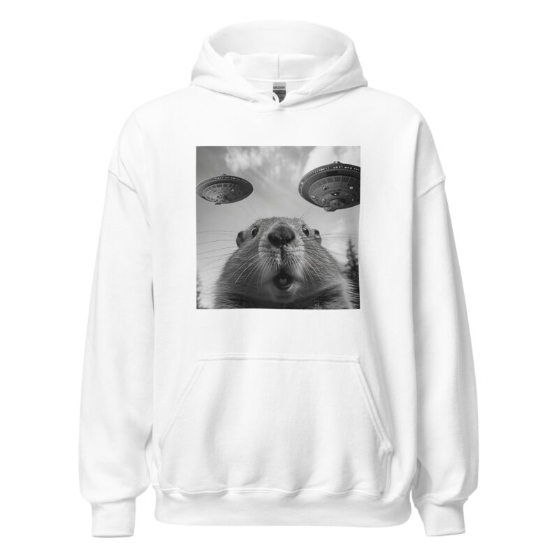 UFO Encounter Squirrel Unisex Hoodie - Image 6