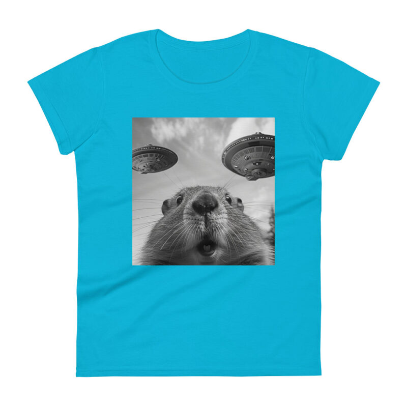 UFO Encounter Squirrel Women's T-shirt - Image 3